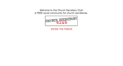 Desktop Screenshot of churchsecretaryclub.com