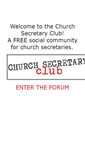 Mobile Screenshot of churchsecretaryclub.com