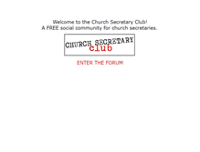 Tablet Screenshot of churchsecretaryclub.com
